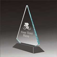 Pop-Peak biking acrylic award