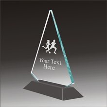 Pop-Peak cross country running acrylic award
