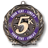 CUSTOM TEXT 5K MEDAL