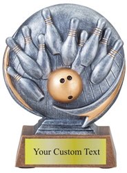 Bowling Sculpted Resin Trophy