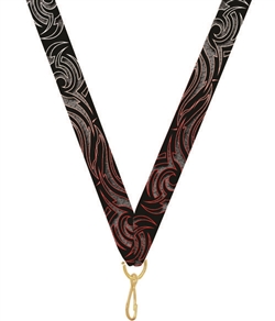 Martial Arts Snap Clip "V" Neck Medal Ribbon