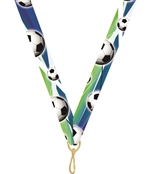 Soccer Snap Clip "V" Neck Medal Ribbon