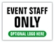 Event Parking Sign - Event Staff Only