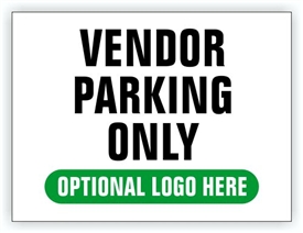 Event Parking Sign - Vendor Parking Zone