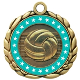 Colored Ring Volleyball Medal