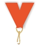 Orange Snap Clip "V" Neck Medal Ribbon