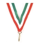 Red/White/Green Snap Clip "V" Neck Medal Ribbon