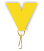 Yellow Snap Clip "V" Neck Medal Ribbon
