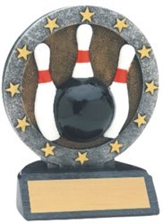 Bowling Sculpted Resin Trophy