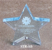 Star Acrylic Paperweight Award