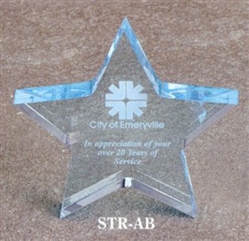 Star Acrylic Paperweight Award