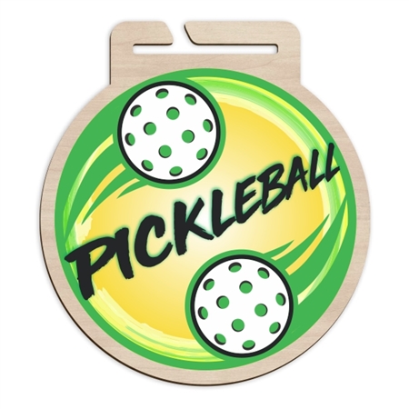 Wood Pickleball Medal | Pickleball Wooden Medal