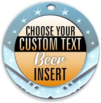 Beer Full Color Custom Text Insert Medal