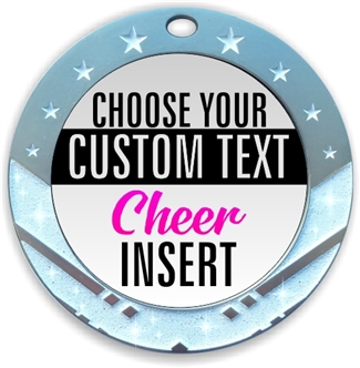 Cheer Full Color Custom Text Insert Medal