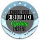 Cycling Full Color Custom Text Insert Medal