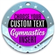 Gymnastics Full Color Custom Text Insert Medal