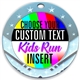 Kids Run Full Color Custom Text Insert Medal