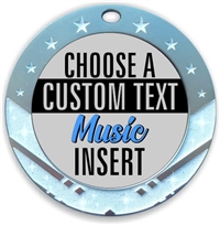 Music Full Color Custom Text Insert Medal