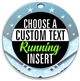 Running Full Color Custom Text Insert Medal