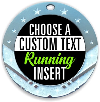 Running Full Color Custom Text Insert Medal