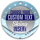 Skiing Full Color Custom Text Insert Medal