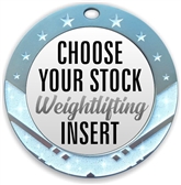 Weight Lifting Full Color Insert Medal