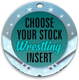 Wrestling Full Color Insert Medal