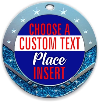 Place Full Color Custom Text Insert Medal