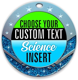 Science Full Color Custom Text Insert Medal