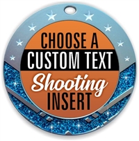 Shooting Full Color Custom Text Insert Medal