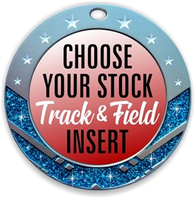 Track and Field Full Color Insert Medal