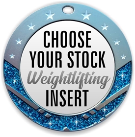 Weight Lifting Full Color Insert Medal