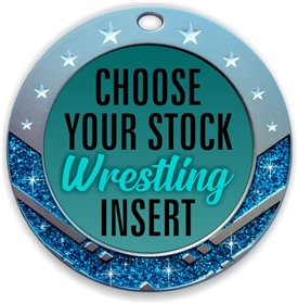 Wrestling Full Color Insert Medal