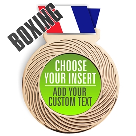 Boxing Full Color Insert Medal