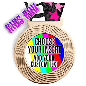 Kids Run Full Color Insert Medal