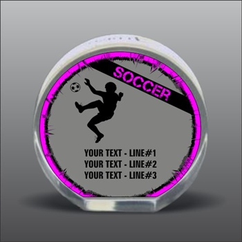 Full Color Printed Soccer Acrylic Award