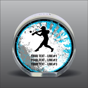 Full Color Printed Softball Acrylic Award