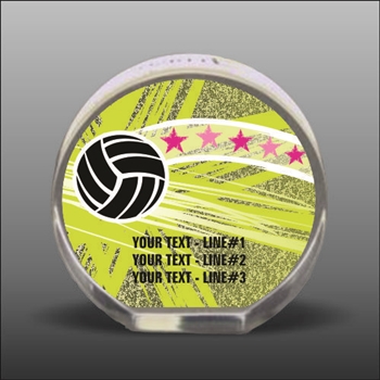 Full Color Printed Volleyball Acrylic Award