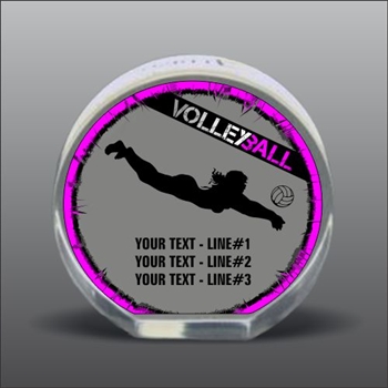 Full Color Printed Volleyball Acrylic Award