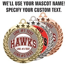 Custom Team Name/Mascot Award Medal