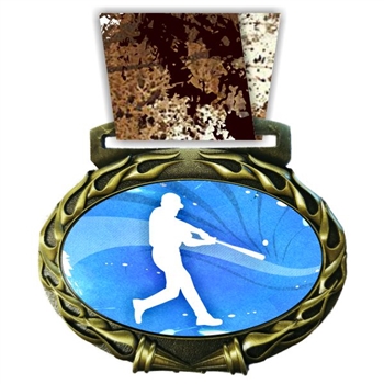 Baseball Medal in Jam Oval Insert | Baseball Award Medal