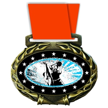 Basketball Medal in Jam Oval Insert | Basketball Award Medal