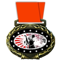 Basketball Medal in Jam Oval Insert | Basketball Award Medal