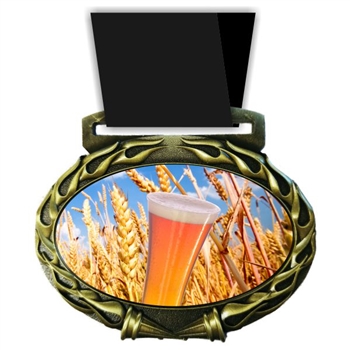 Beer Medal in Jam Oval Insert | Beer Award Medal