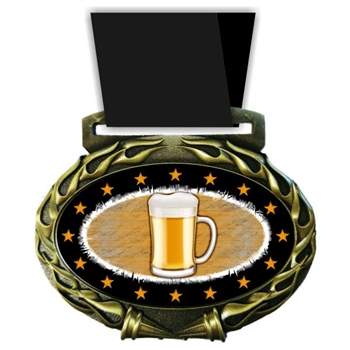 Beer Medal in Jam Oval Insert | Beer Award Medal