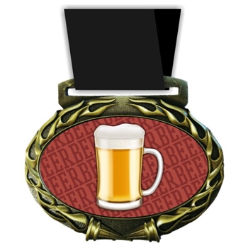 Beer Medal in Jam Oval Insert | Beer Award Medal