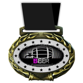 Beer Medal in Jam Oval Insert | Beer Award Medal