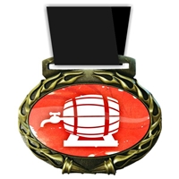 Beer Medal in Jam Oval Insert | Beer Award Medal