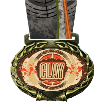 Clay Shooting Medal in Jam Oval Insert | Clay Shooting Award Medal