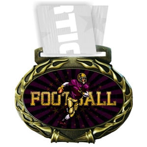 Football Medal in Jam Oval Insert | Football Award Medal